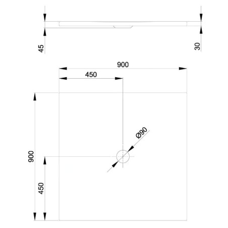 Bette Floor - Receveur de douche 900x900 mm, blanc 5931-000