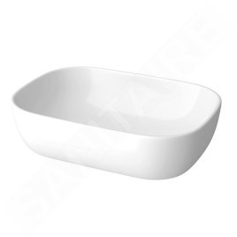 Cersanit Moduo - Vasque à poser, 51x36 cm, sans trop-plein, blanc K116-050