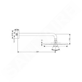 Hansgrohe Raindance - Douche de tête S 240 Air 1jet avec bras de douche 390 mm, chrome 27474000