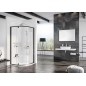 Ravak Pivot - Cabine de douche quart de cercle PSKK3-90, 870-895 mm, cadre noir/verre clair 37677300Z1