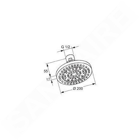 Kludi A-Qa - Douche de tête, diamètre 200 mm, chrome 6651005-00