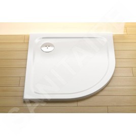 Ravak Galaxy Pro Chrome - Receveur de douche Elipso Pro-90 chrome, 900x900 mm, blanc XA247701010