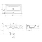 Cersanit Como - Lavabo 80x45 cm, avec trop-plein, trou pour robinetterie, blanc K32-004-BOX Cersanit Como - Lavabo 80x45 cm, avec trop-plein, trou pour robinetterie, blanc K32-004-BOX