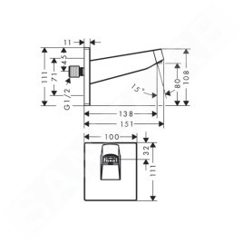 Hansgrohe Pulsify - Raccordement de douche, blanc mat 24149700