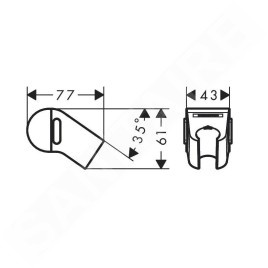 Hansgrohe WallStoris - Curseur réglable, noir mat 27917670
