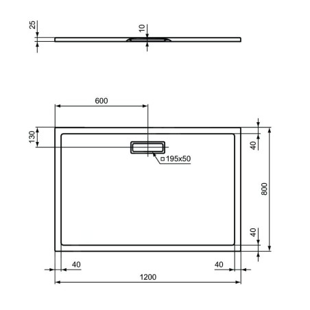 Ideal Standard Ultra Flat New - Receveur de douche 1200x800 mm, blanc T446901