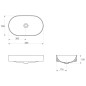 Cersanit Inverto - Lavabo, 61x35 cm, sans trop-plein, sans trou pour robinetterie, blanc K671-009 Cersanit Inverto - Lavabo, 61x35 cm, sans trop-plein, sans trou pour robinetterie, blanc K671-009