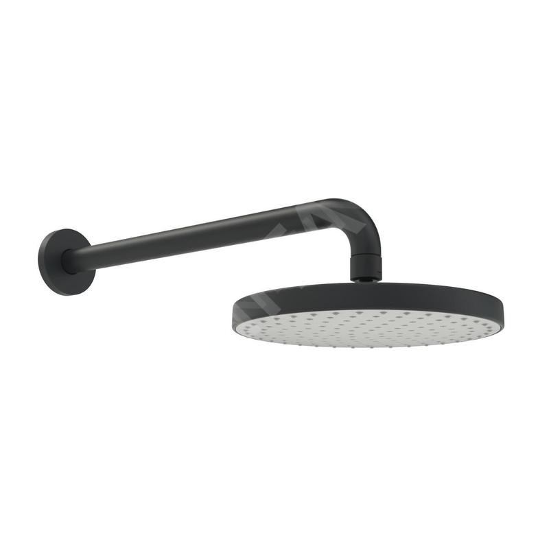 Hansa Basicjet - Douche de tête 200 mm, bras de douche 350 mm, noir mat 4436010033