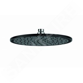 Kludi A-Qa - Douche de tête 250, 1 jet, noir mat/chrome 6432587-00