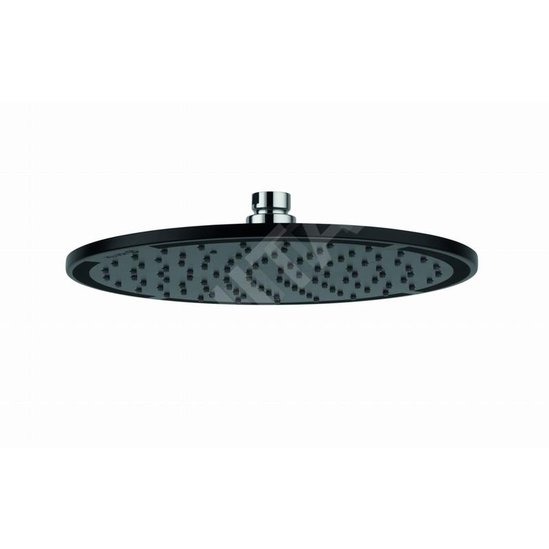 Kludi A-Qa - Douche de tête 250, 1 jet, noir mat/chrome 6432587-00