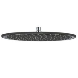 Kludi A-Qa - Douche de tête 400, 1 jet, noir mat/chrome 6434087-00