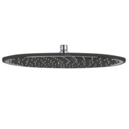 Kludi A-Qa - Douche de tête 400, 1 jet, noir mat/chrome 6434087-00