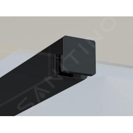 Ravak Walk-In - Barre W-SET 90 Mur/Angle x, noir GWD010003018