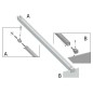 Ravak Walk-In - Barre W-SET 90 Mur/Angle x, noir GWD010003018