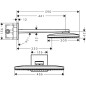 Hansgrohe Rainmaker Select - Douche de tête 460, 2 jets, bras de douche 460 mm, blanc/chrome 24005400 Hansgrohe Rainmaker Select - Douche de tête 460, 2 jets, bras de douche 460 mm, blanc/chrome 24005400