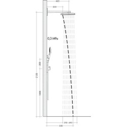 Hansgrohe Rainmaker Select - Douche de tête 460, 2 jets, bras de douche 460 mm, blanc/chrome 24005400
