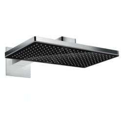 Hansgrohe Rainmaker Select - Douche de tête 460, bras de douche 460 mm, noir/chrome 24003600