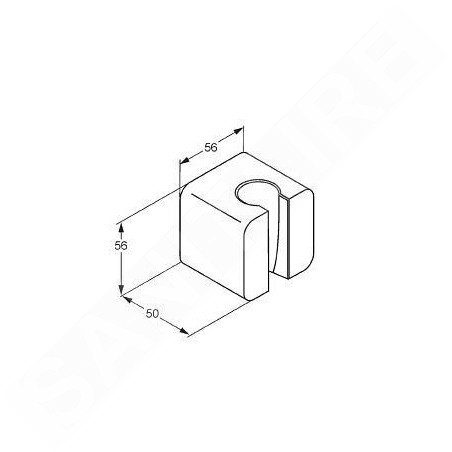Kludi A-Qa - Support mural de douchette, chrome 6555105-00