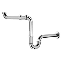 Sapho Omp Tea Siphons - Siphon de lavabo, encombrement réduit, chrome 126.013.5H