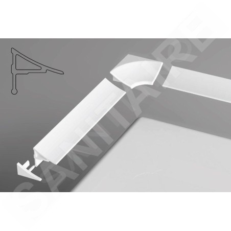 Ravak Accessoires - Kit pour rail de recouvrement 11, blanc B460000001