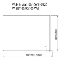 Ravak Walk-In - Paroi de douche Walk-In, 1000 mm, aluminium brillant/verre transparent GW9WA0C00Z1
