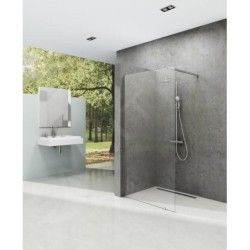 Ravak Walk-In - Paroi de douche Walk-In, 1000 mm, aluminium brillant/verre transparent GW9WA0C00Z1