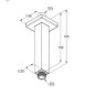 Kludi A-Qa - Bras de douche de plafond, 150 mm, chrome 6654505-00