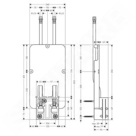 Axor Corps d’encastrement - Corps d'encastrement pour douche de tête encastré plafond 35363180