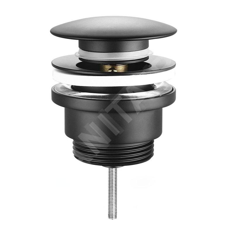 Sapho Accessoires - Bonde de lavabo, Click Clack, noir CV1002B Sapho Accessoires - Bonde de lavabo, Click Clack, noir CV1002B