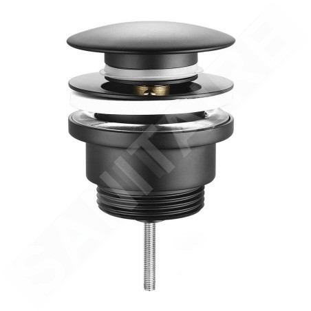 Sapho Accessoires - Bonde de lavabo, Click Clack, noir CV1002B