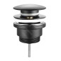 Sapho Accessoires - Bonde de lavabo, Click Clack, noir CV1002B Sapho Accessoires - Bonde de lavabo, Click Clack, noir CV1002B