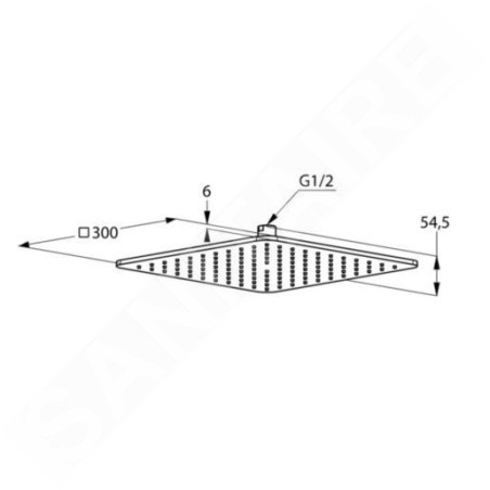 Kludi A-Qa - Douche de tête , 300x300 mm, blanc/chrome 6453091-00