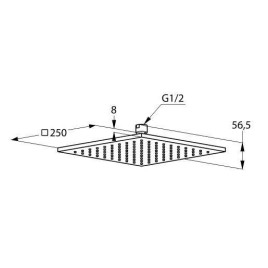 Kludi A-Qa - Douche de tête 250x250 mm, chrome 6442505-00