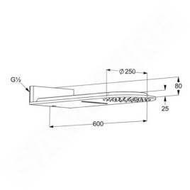 Kludi A-Qa - Douche de tête 250, 2 jets, blanc/chrome 6488091-00
