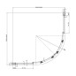 Ravak Blix - Cabine de douche quart de rond BLCP4-90, 880-900 mm, aluminium brillant/verre transparent 3B270C00Z1 Ravak Blix - Cabine de douche quart de rond BLCP4-90, 880-900 mm, aluminium brillant/verre transparent 3B270C00Z1
