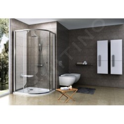 Ravak Pivot - Cabine de douche quart de rond PSKK3-100, 970-995 mm, verre satiné/clair 376AAU00Z1