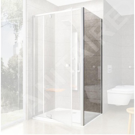 Ravak Pivot - Paroi de douche PPS-80, 770-795 mm, satin/verre clair 90G40U00Z1