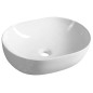 Aqualine Lavabos - Vasque à poser, 49x36 cm, sans trop-plein, blanc CA490 Aqualine Lavabos - Vasque à poser, 49x36 cm, sans trop-plein, blanc CA490