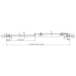 Ravak Blix - Porte de douche en deux parties BLDP2-100, 970-1010 mm, aluminium brillant/verre transparent 0PVA0C00Z1