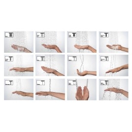 Hansgrohe Rainmaker Select - Douche de tête 460, 2 jets, bras de douche 460 mm, noir/chrome 24005600