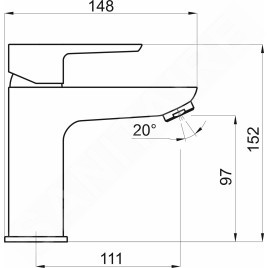 Novaservis Metalia 58 - Mitigeur de lavabo avec vidage, chrome 58003,0