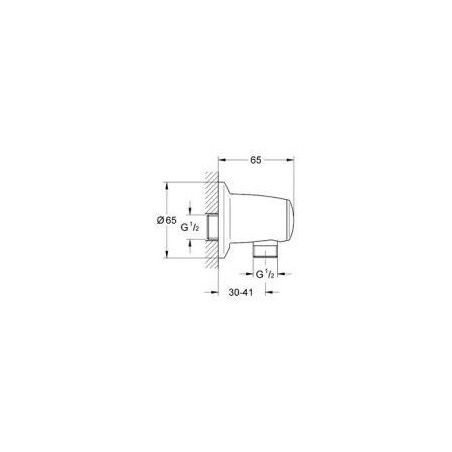 Grohe Movario - Coude de raccordement mural, chrome 28405000