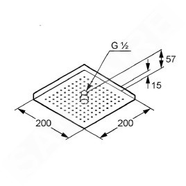 Kludi A-Qa - Douche de tête 200x200 mm, chrome 6653005-00