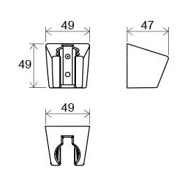 Ravak Douches - Support de douche, chrome X07P345