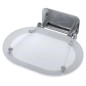 Ravak Ovo Chrome - Siège de douche 410x375 mm, inox / blanc B8F0000029 Ravak Ovo Chrome - Siège de douche 410x375 mm, inox / blanc B8F0000029