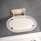 Ravak Ovo Chrome - Siège de douche 410x375 mm, inox / blanc B8F0000029 Ravak Ovo Chrome - Siège de douche 410x375 mm, inox / blanc B8F0000029