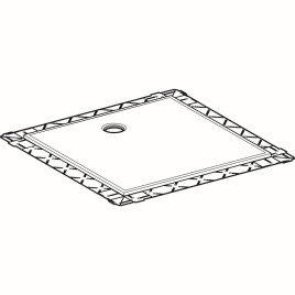 Geberit Setaplano - Receveur de douche plat, matériau minéral, 800x800 mm, blanc 154.260.11.1
