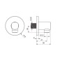 Hansa Living - Coude de raccordement, chrome 51180163