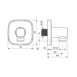 Hansa Living - Coude de raccordement, chrome 51180183
