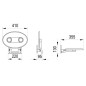 Ravak Ovo P II - Siège de douche Clear, 410x350 mm, inox/transparent B8F0000048